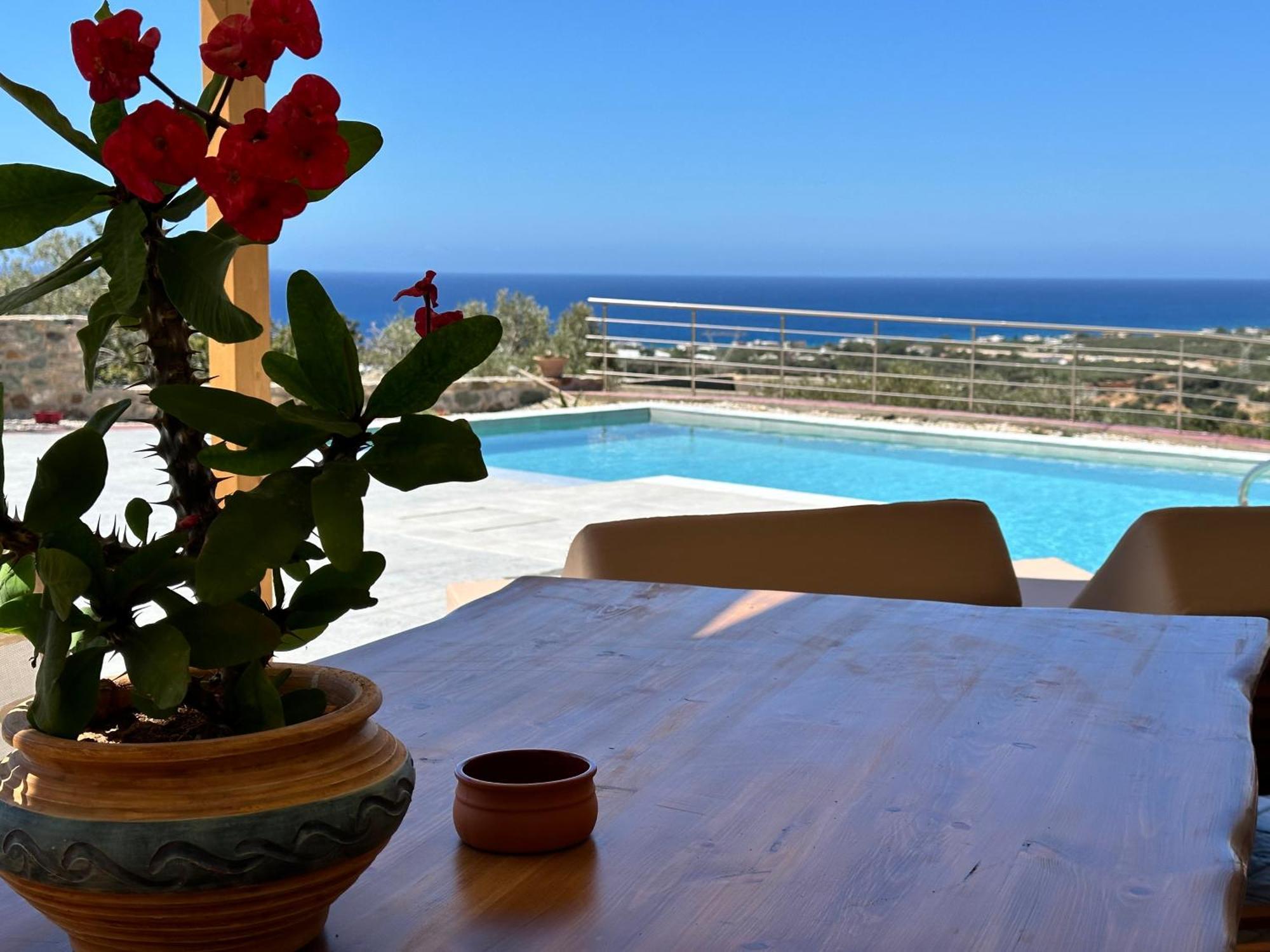 Mediterranean View Villa Makrýgialos エクステリア 写真