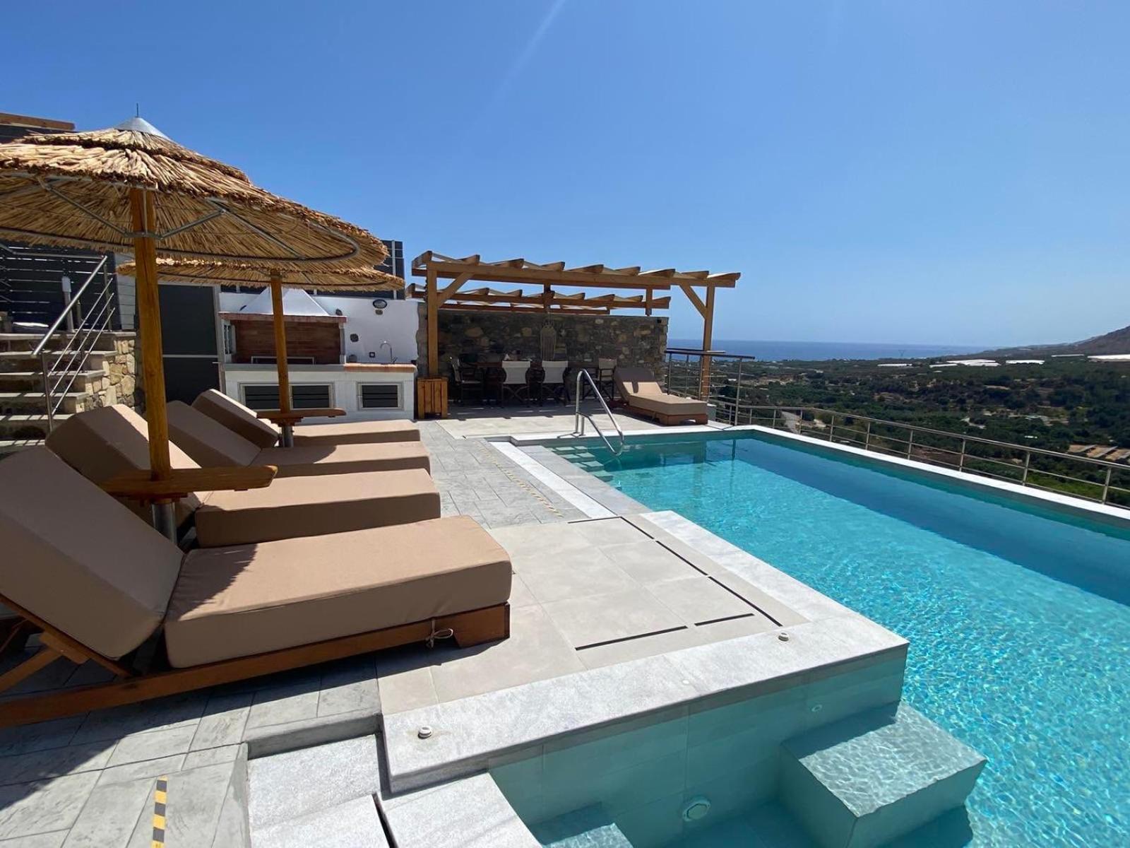 Mediterranean View Villa Makrýgialos エクステリア 写真